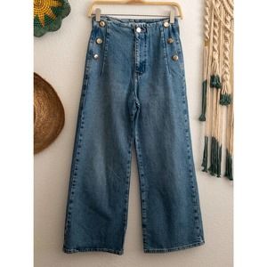 ZARA Sailor Blue Jeans Size 2
